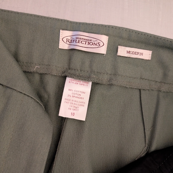 Northern Reelections Modern 98% Cotton  Pants Leaf/ green Straight leg… - Picture 10 of 14